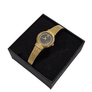 Vintage Seiko Women’s Gold Mesh Dress Watch 6.75" Wrist